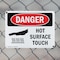 Signmission Hot Surface Sign, 7 in H x 10 in W, Plastic, Hot Surface Do Not Touch OS-2PACK-DS-P-710-L-1363 - alternate 8